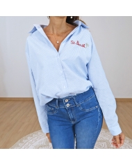 chemise saint barth palmier brodé