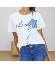 t-shirt blanc femme casual chic