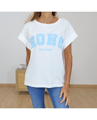 t-shirt blanc femme porté