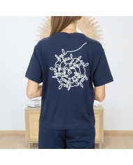 t-shirt femme broderie graphique dos