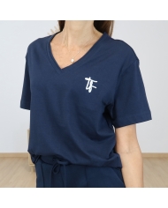 t-shirt casual chic femme bleu