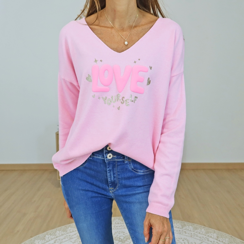 pull femme rose tendance mode