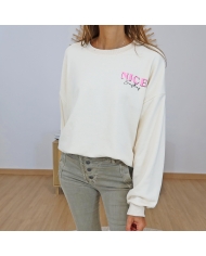 sweat femme motif nice dos degrade rose