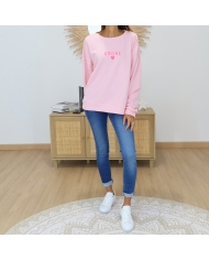 sweat femme imprime amore coeur