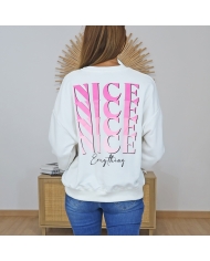 sweat femme ecru nice lena