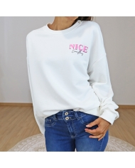 Sweat femme Léna écru Nice