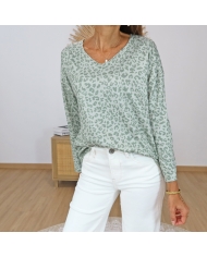 pull femme casual chic leopard
