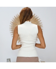 top femme pres du corps ecru