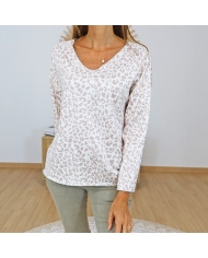 pull fin isa leopard beige