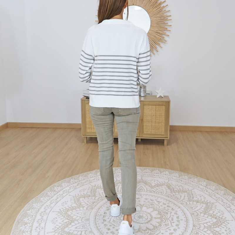 pull femme tiffosi raye