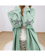 gilet femme oversize vert amande