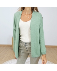 pull femme inscription relief bouclette