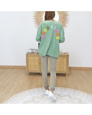 pull femme fabrication italienne vert amande