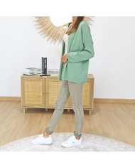 pull femme vert amande oversize