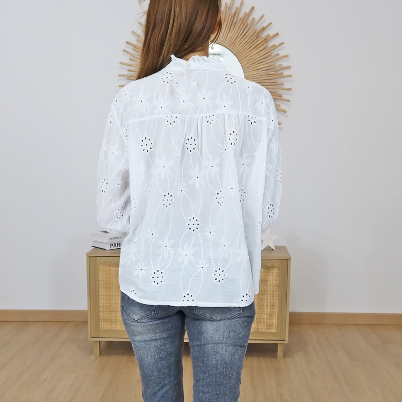 blouse blanche femme oversize