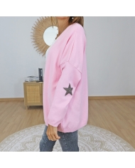 gilet femme rose maille douce