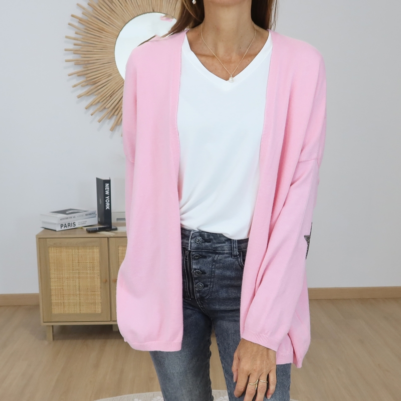 gilet femme fabrication italienne rose