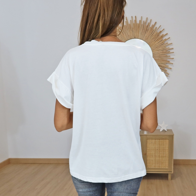 t-shirt femme blanc style streetwear