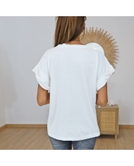 t-shirt femme blanc style streetwear