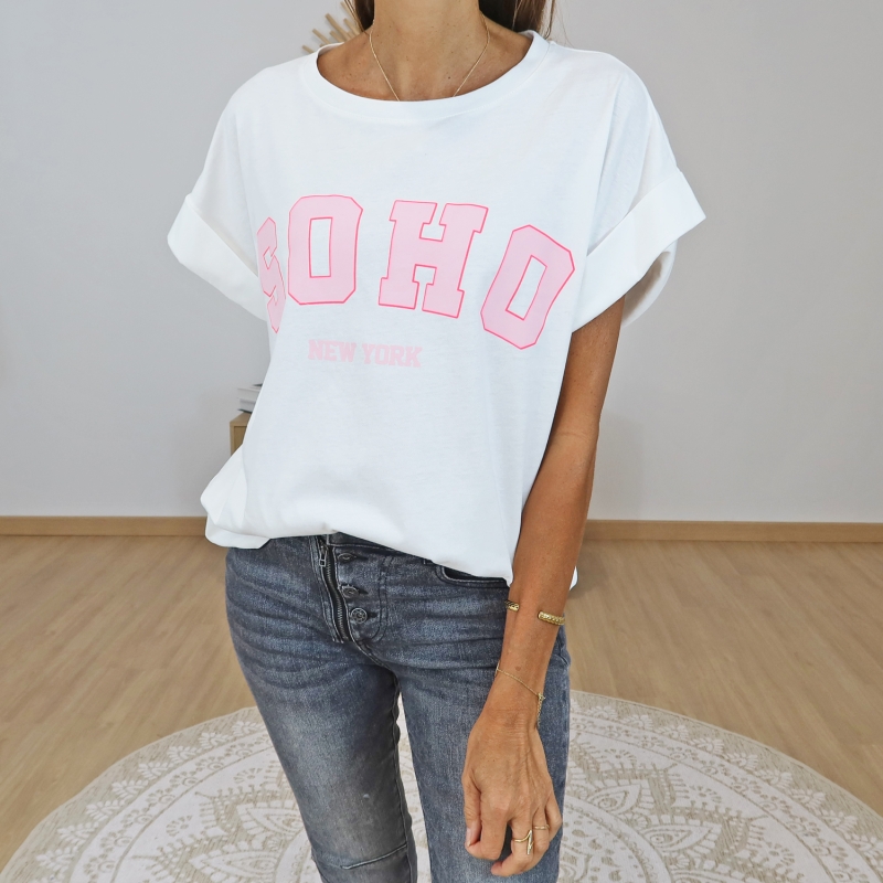 t-shirt femme ete coton soho