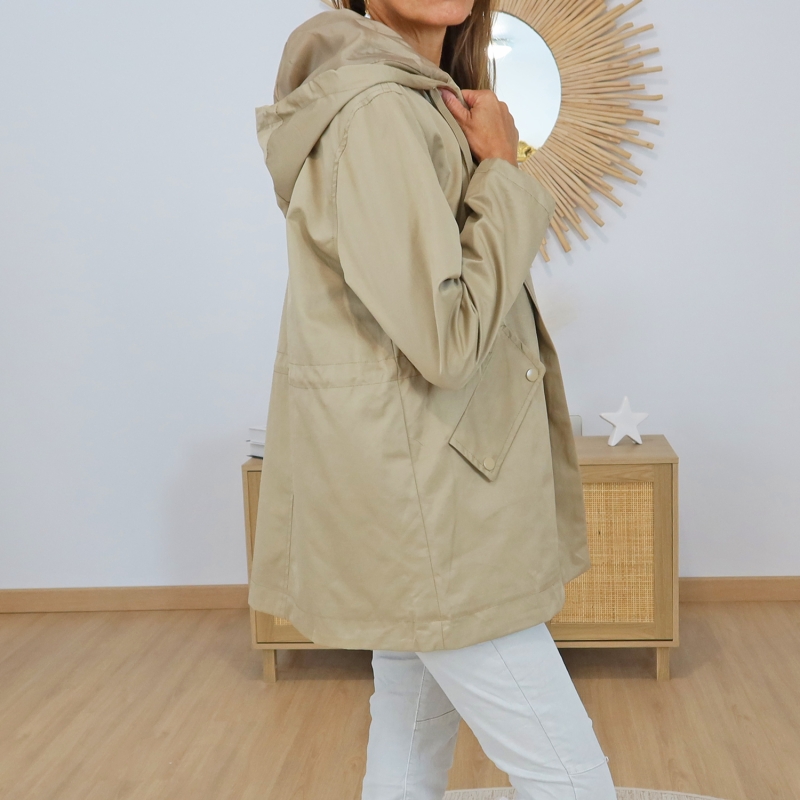 blouson tiffosi femme caramel porté mannequin