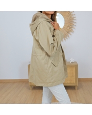 blouson tiffosi femme caramel porté mannequin