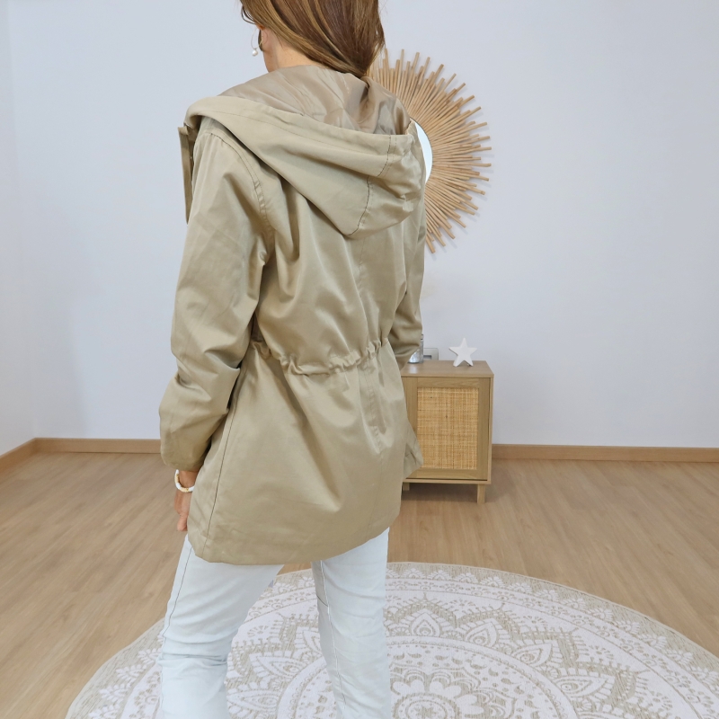 blouson tiffosi caramel taille ajustable lien serrage