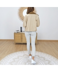 veste femme beige mi saison style casual chic