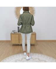 veste tiffosi femme kaki détail taille ajustable