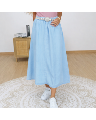 jupe sonny tiffosi midi jean lyocell fluide portée