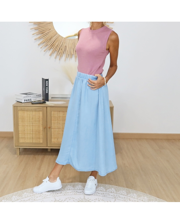 jupe sonny lyocell femme fluide mouvement