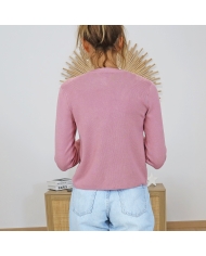 gilet tiffosi vieux rose coupe ajustée