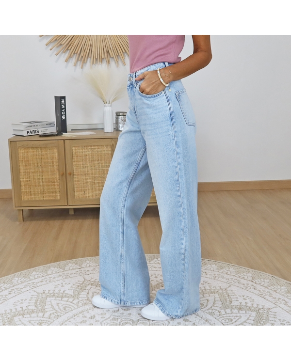 jean bonnye 56 femme coupe large taille haute