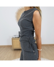 top austin tiffosi gris anthracite froncé côté porté