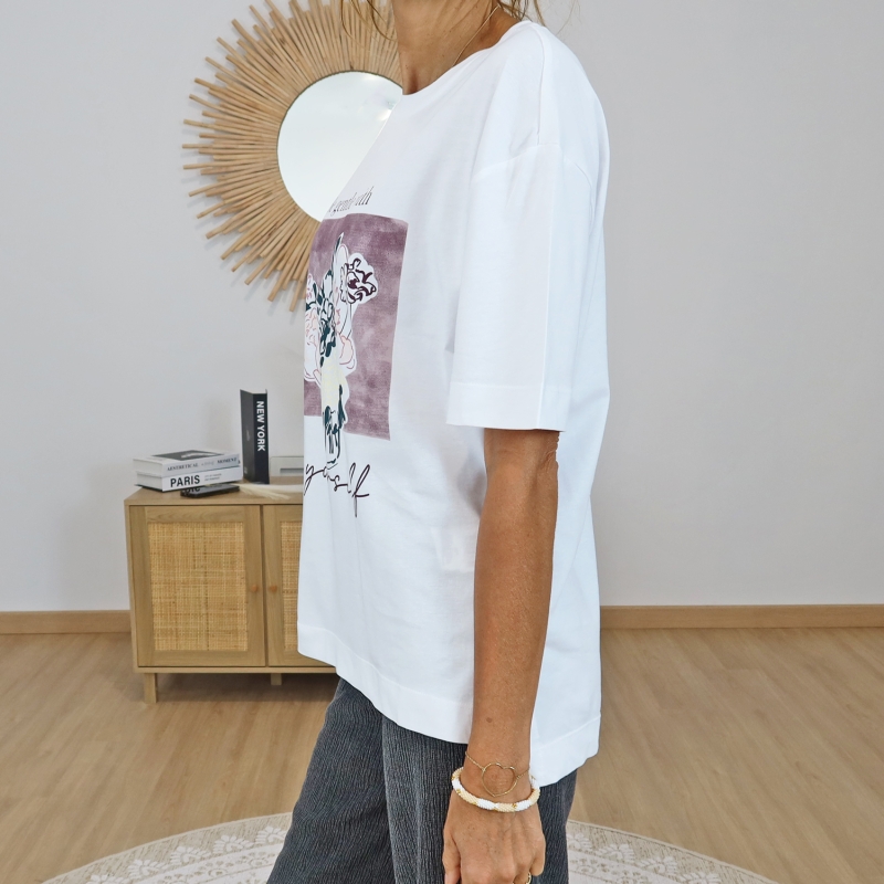 t-shirt spoink tiffosi détail imprimé floral