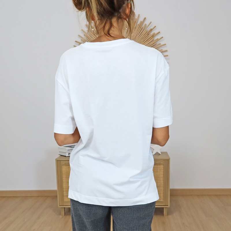 t-shirt tshirt spoink femme dos fluide femme look casual chic