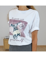 t-shirt spoink femme blanc tendance