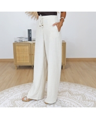 pantalon ruthy femme taille elastique lien a nouer