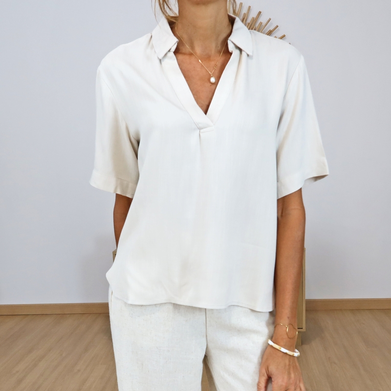 blouse amora femme coupe droite élégante