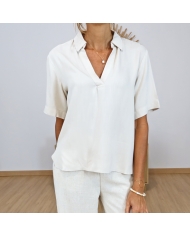 blouse amora femme coupe droite élégante