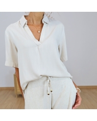 blouse amora femme beige tendance