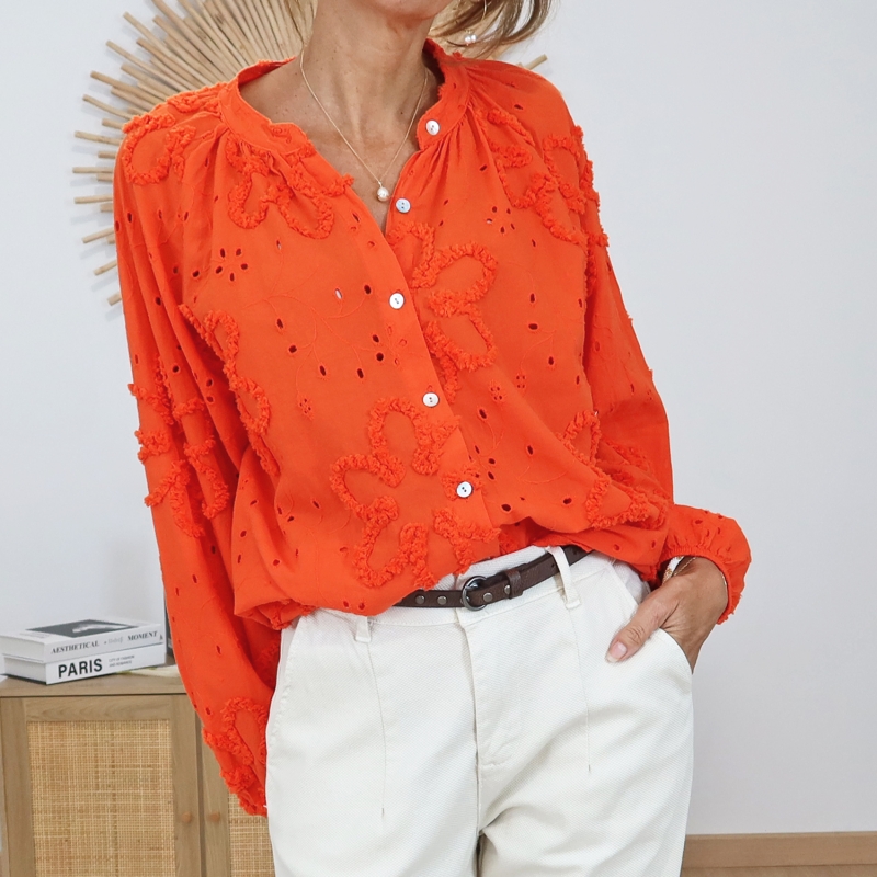Chemisier Blossy orange