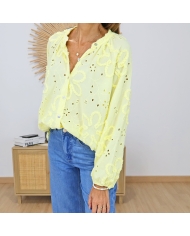 chemisier blossy femme manches longues élastiquées