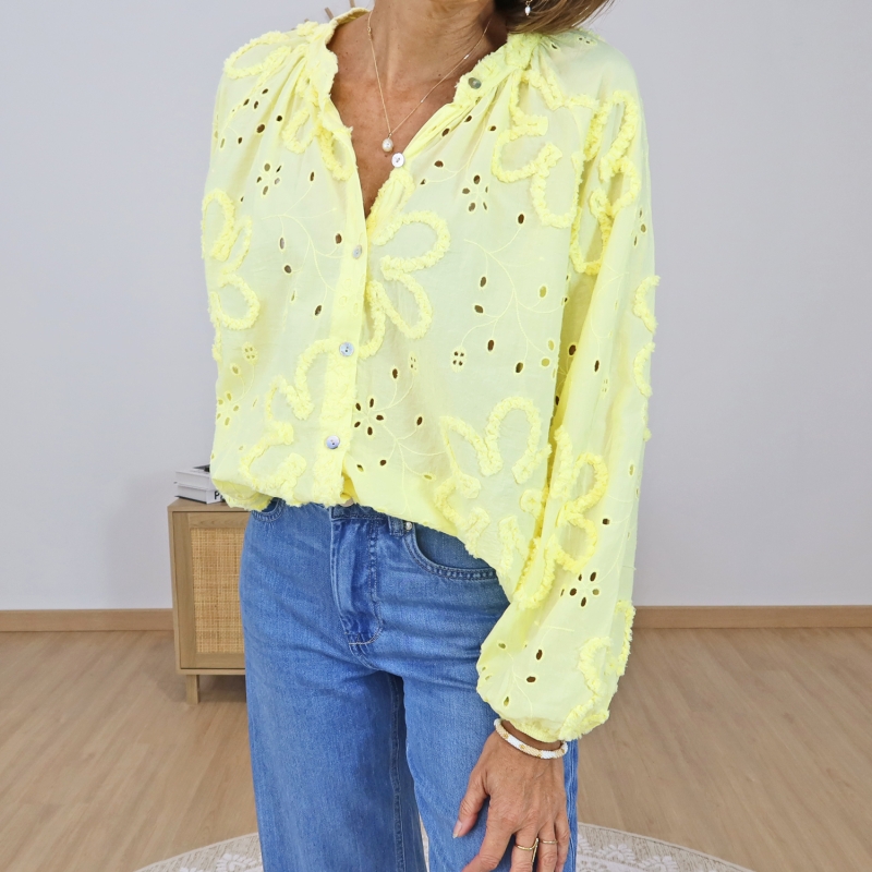 Chemisier Blossy jaune