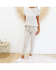 jean vic pantalon beige femme