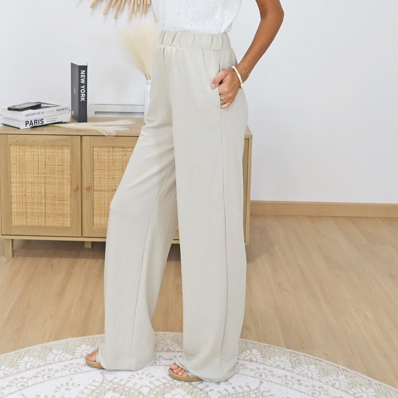 pantalon mellow beige tifosi porté