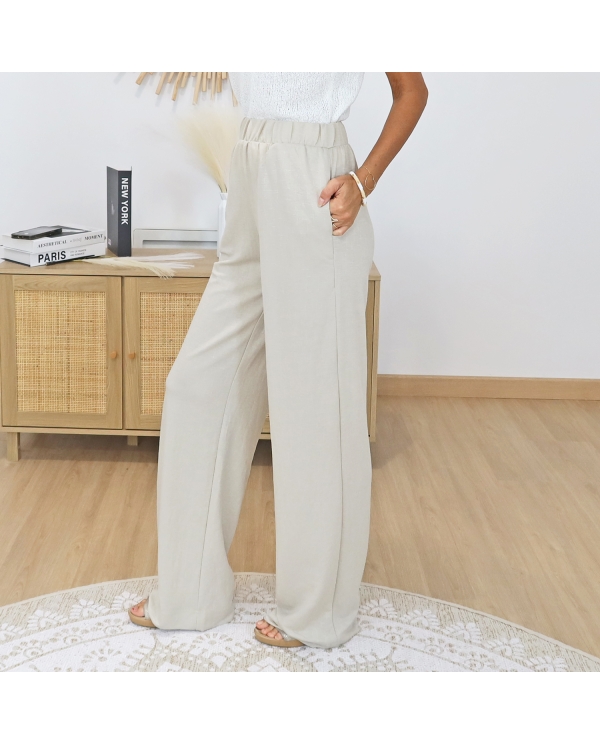 pantalon mellow beige tifosi porté