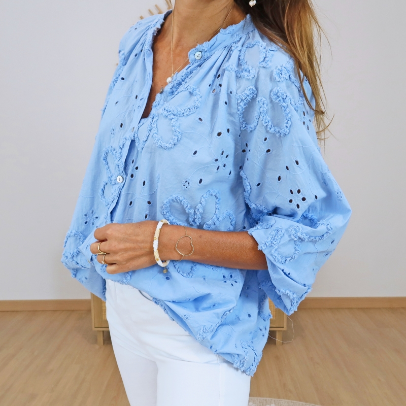 Chemisier BLOSSY bleu