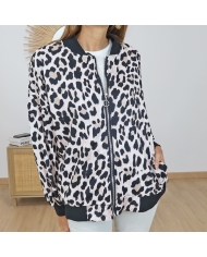 veste leopard femme vue face