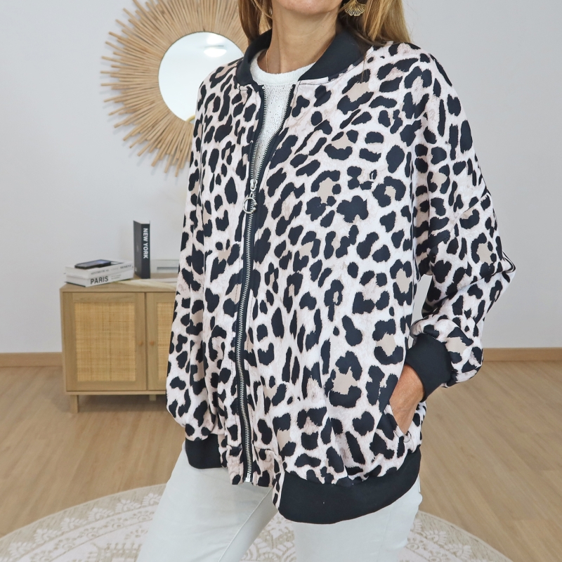 bomber imprime animal femme